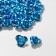 Busina "rose", set of 30 pcs., 8 mm, blue color