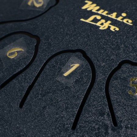 Musical instrument Glucophone Music Life, 11.4 cm, 8 petals, black-3