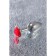 Anal plug Metal by Toyfa, metal, silver with red rose, d = 27 mm 8 cm, 48 g 104480