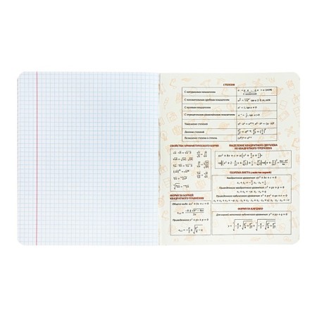 Subject subject calligrata top "abstraction", 48 sheets in the cell of algebra, with reference material, covered cardboard, holographic lamination, offset block-3