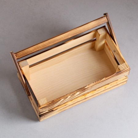 Wooden Kashpo 24.5 × 13.5 × 9 cm "Two Light", two -string, we burned beautifully-2