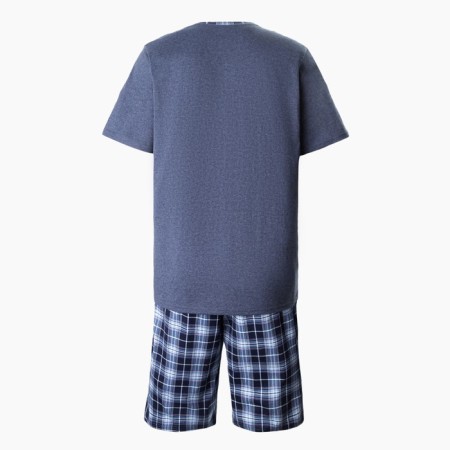 Kit (T-shirt/shorts) male, gray-blue color, size 66-3