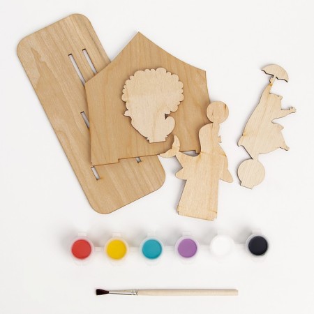 Wood painting "Performance in the circus", souvenir-2