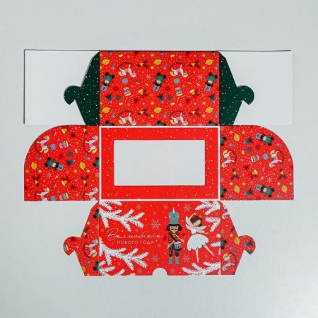 Box for Capcakes "Nutcracker" 10 x 16 x 10 cm, New Year-5