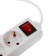 Extension cord Luazon Lighting, 4 sockets, 3m, 6a, 1300 W, PVS 3x0.75 mm2, with salary, with off., B