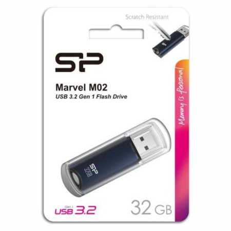 USB 32 Gb Silicon Power Marvel M02 Blue USB 3.0 / SP032GBUF3M02V1B-1
