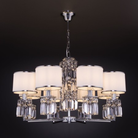 Suspended chandelier with lampshades Zaffiro, 40W, E14, 75x75 cm-2