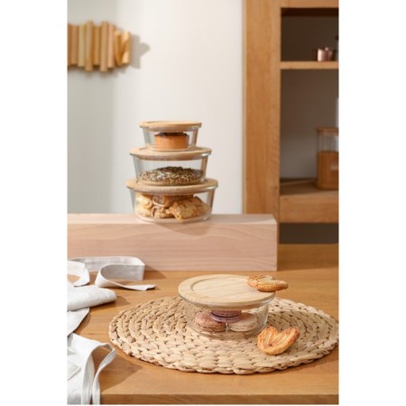 Smart Solutions baking and storage container with bamboo cover, 650 ml-1