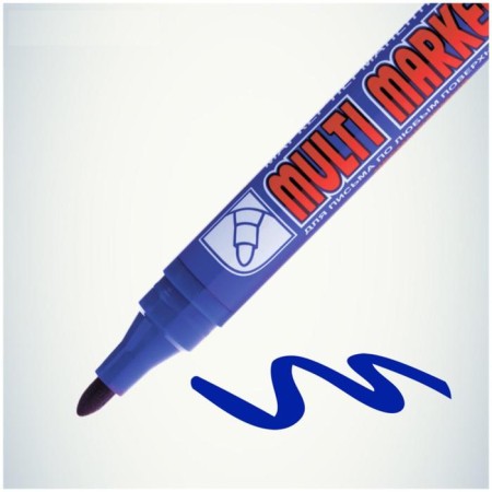 Markker permanent 3.0 mm, Crown Multi Marker, bullet -shaped, blue-4