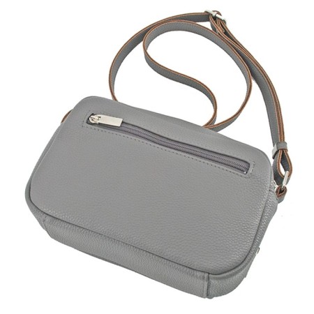 Women's bag B2826-05141, gray color, genuine leather, 20x7x14 cm-2