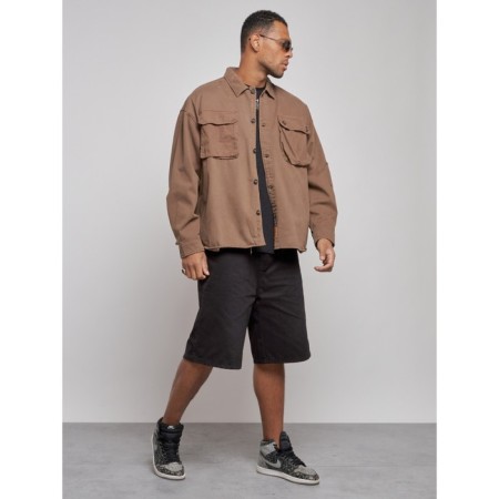 Jeaning jacket men's, size 54, brown color-2
