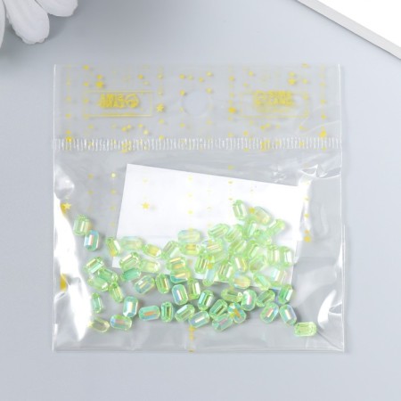 Decor for creativity Plastic "elongated crystal" set of 60 pcs green 0.8x0.6 cm-3
