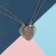 Kulons "Demetrons" Best Friends, Heart, Pink color in silver, 45 cm