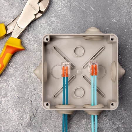 Universal compact terminal of QMS 221-412, 2-wire up to 4.0 mm² (package 5 pcs/° C) Rexant 1080650-1