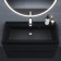 Sink uperwood Classic quartz 90 cm, quartz, black matte, space