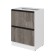 Floor cabinet with 2 drawers Noktyurn, 600x450x820, white/dark concrete/anthracite