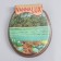 A toilet seat with a lid, soft, brown color, mix drawing