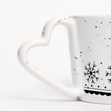 Ceramic New Year's Elongesture Mug the attention of the "Magic Winter", 280 ml, white-3