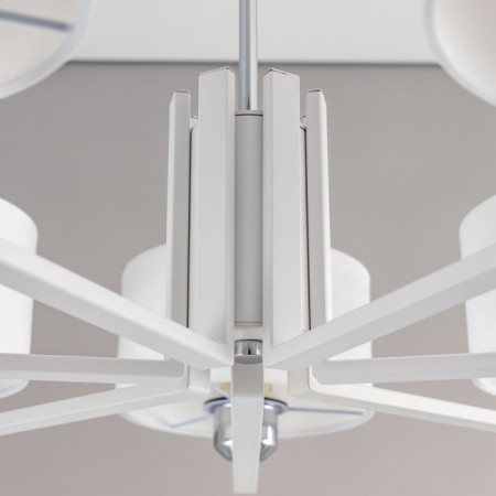 Suspended chandelier Citilux "Tilda" CL469170, 76x76x30 cm, 7x75W, E27, white color-4