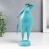 Polystone souvenir "Bbw in a hat with an umbrella" Blue 29x9x12.5 cm