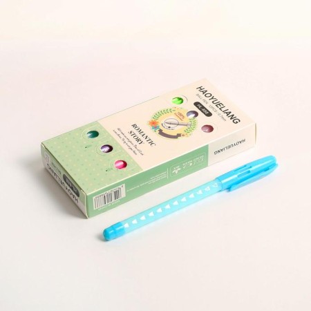 Ballpoint pen "Romantic stories", 1.0 mm, blue rod, neon case-5