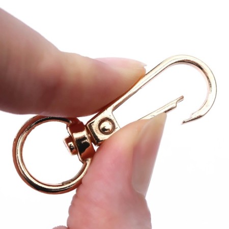 Metal carbine, 48 × 18 mm / 13 × 2.2 mm, 5 pcs, gold color-2