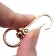 Metal carbine, 48 × 18 mm / 13 × 2.2 mm, 5 pcs, gold color