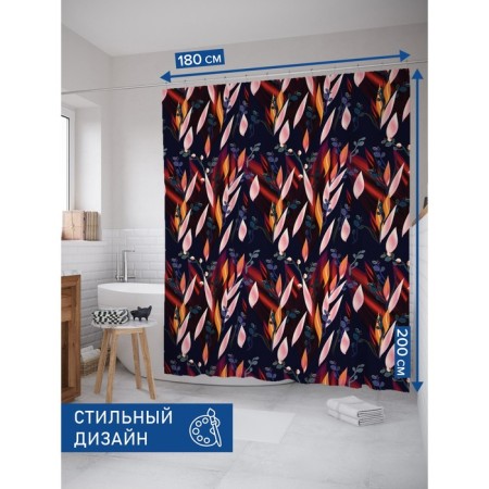 Photostore for the bathroom "Abstraction", Saten, size 180x200 cm-1