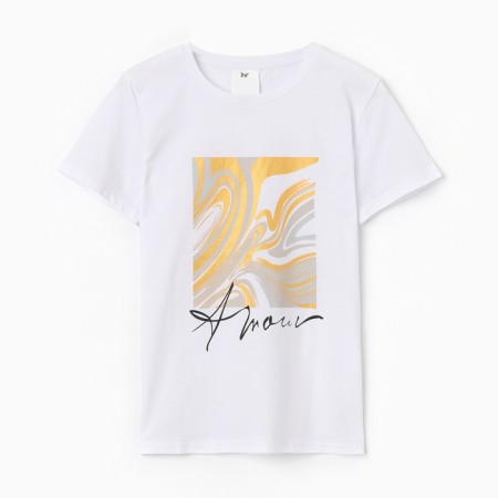 Women's T -shirt "Amour", white color, size 46