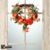 Wreath on the door Interior "Orange Flowers" 32x7x32 cm