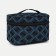 Cosmetic bag with lightning, black/turquoise color