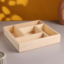 Kashpo wooden, Labyrinth 250*250*50mm.
