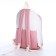 School backpack of textiles on lightning, 3 pockets, pink color