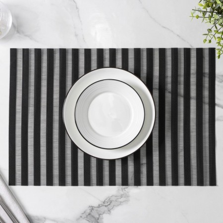 Set of serving napkins on the Magistro table, 4 pcs, 30 × 45 cm, black color-3