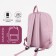 Youth backpack from textiles, 4 pockets, pink color