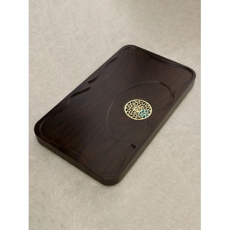 Wooden tray for the tea ceremony, shepherd, 60 x 35 x 5 cm, black tree-9