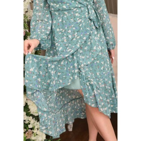 Women's dress, size 46, green color-3