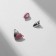 Magnetic Castle "heart" (set 2 pcs.), Silver pink color