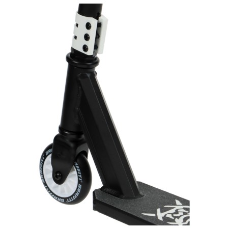 Graffiti Clever 24 tricks scooter, Pu Pu 100 mm, threaded compression, ABEC 9 Chrome, black color-2