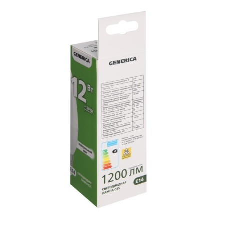 LED LED Generica C35, 12 W, candle, 4000 K, E14, 230 V, LL-C35-12-230-40-E14-G-1