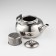Gretel stainless steel teapot, 1.6 liters, metal sieve, chrome color