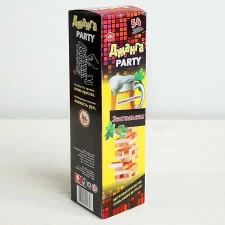 Falling Tower, Jenga "Tagging Party", 54 Bruska with Fantami, 30 x 8 cm-3