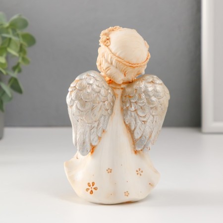 Polystone souvenir "Angel in a flower dress and a wreath with silver wings" mix 14.5 cm-3