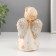 Polystone souvenir "Angel in a flower dress and a wreath with silver wings" mix 14.5 cm