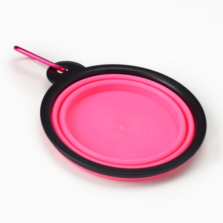 Silicone bowl, folding, 250 ml, 13 cm, pink 6253509-3