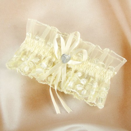 Garter for the bride "Elites", Ivory-3