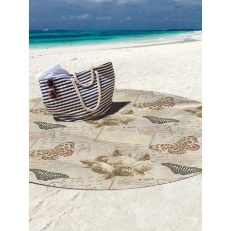 Pareo and beach rug "Letter from the past", d = 150 cm-2