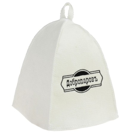 Classic hat is classic, white with black embroidery "Dobroparov"-2