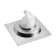 Zein gap, 100x100 mm, vertical, with a grid for hair delay, stainless steel, chrome