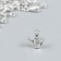 Decor for creativity Metal "Lake with Flower" set 10 pcs silver 1.5x1.8 cm